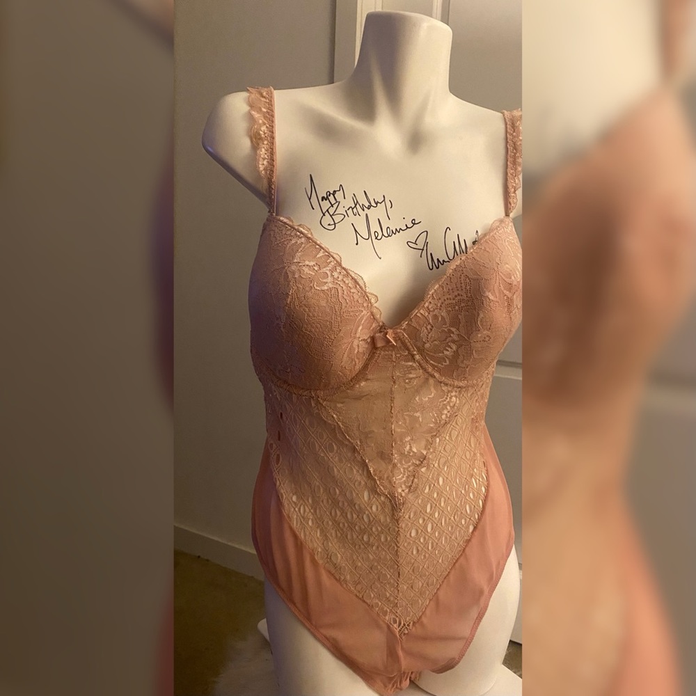Sexy Blush Teddy Lace and Fishnet Detail Fashion Nova 3x